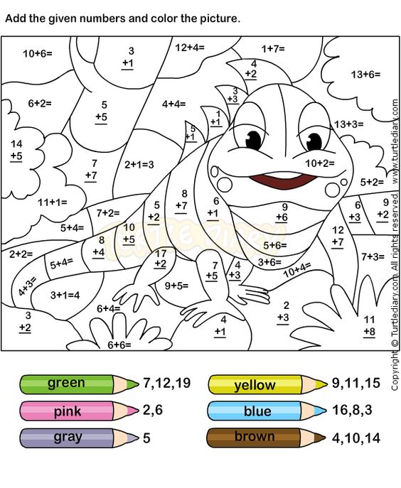Addition Coloring Page For Fall Addition Colouring Pages Addition
