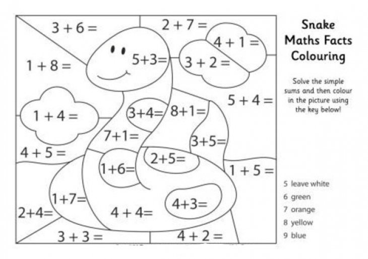 Addition Coloring Page For Fall Best Math Addition Coloring Pages ...