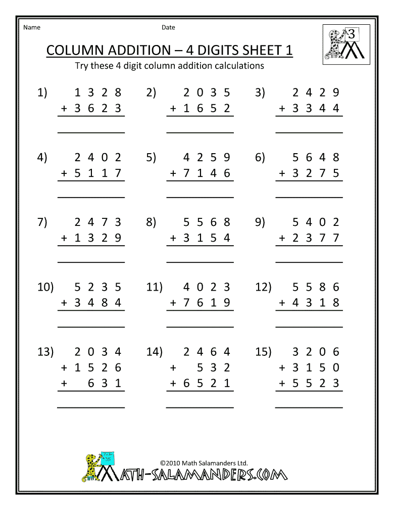 Addition Worksheets 3rd The Best Worksheets Image Collection