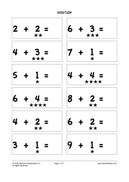 Addition Worksheets Counting On Worksheets For All