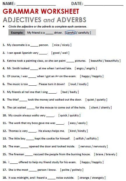 Adjectives And Adverbs