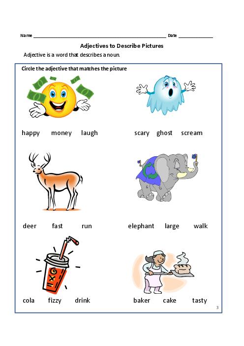 Adjectives For Grade 1 And 2