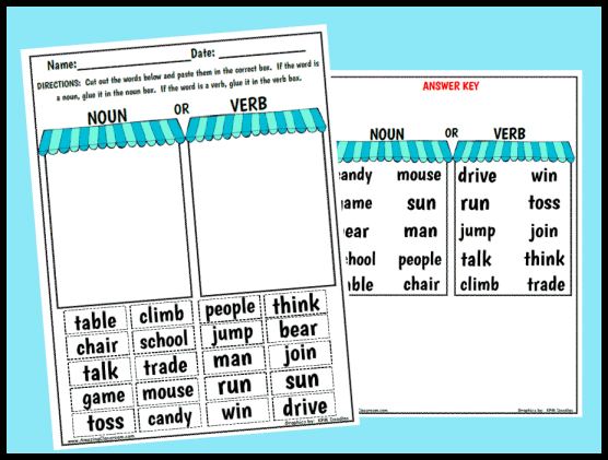 Alluring Nouns Verbs Adjectives Worksheet 5th Grade In 5th Grade