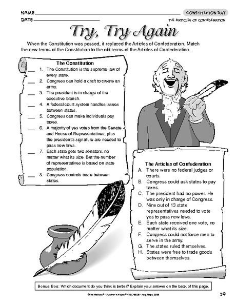 Articles Of Confederation Vs Constitution