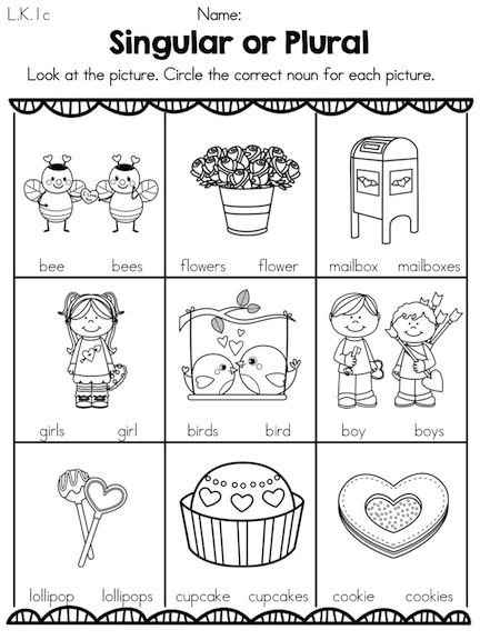 Awesome Collection Of Plural Nouns Worksheets For Kindergarten