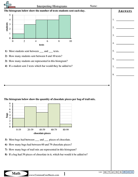 Bar Graph Worksheets