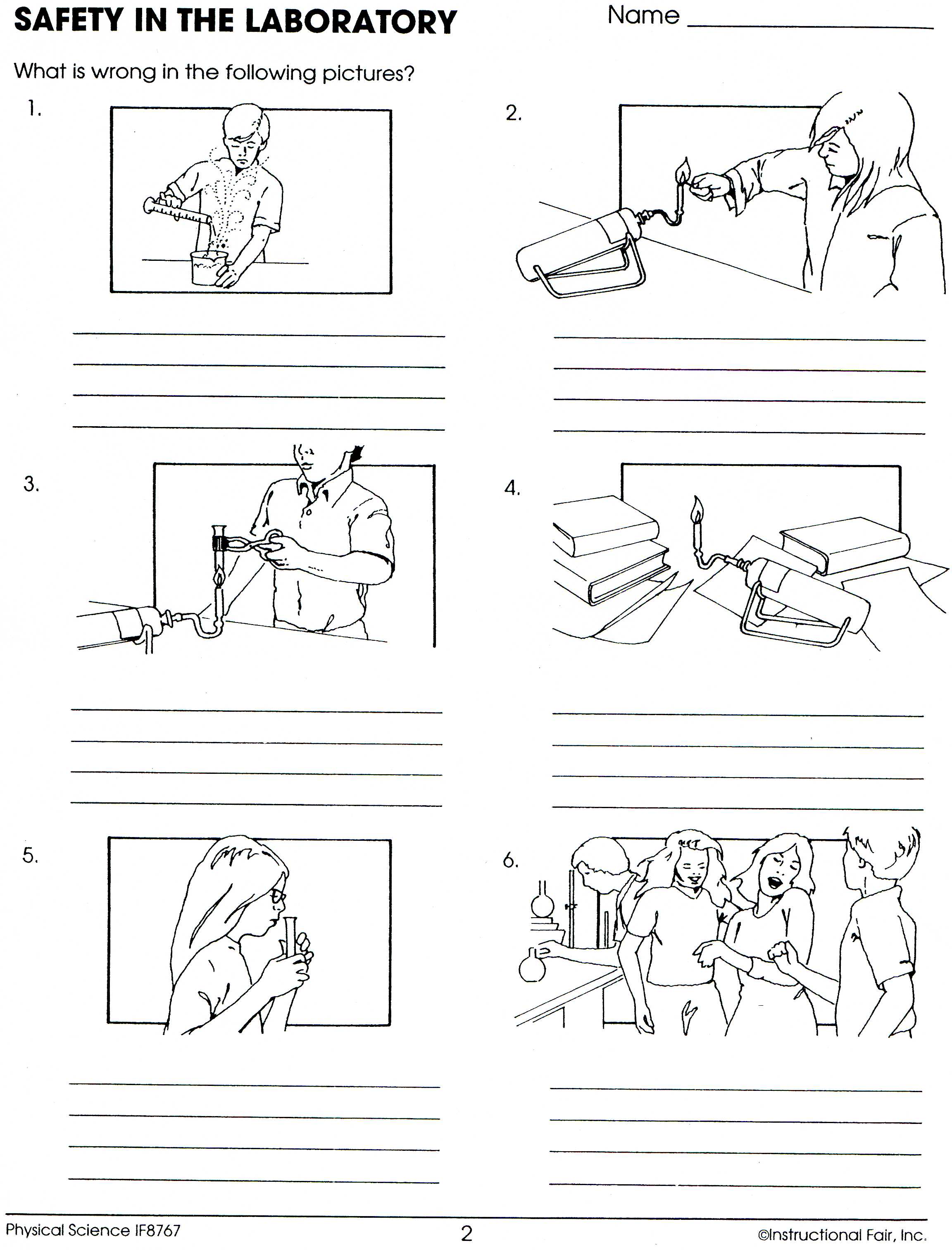 Brilliant Ideas Of Lab Safety Worksheets On Cover