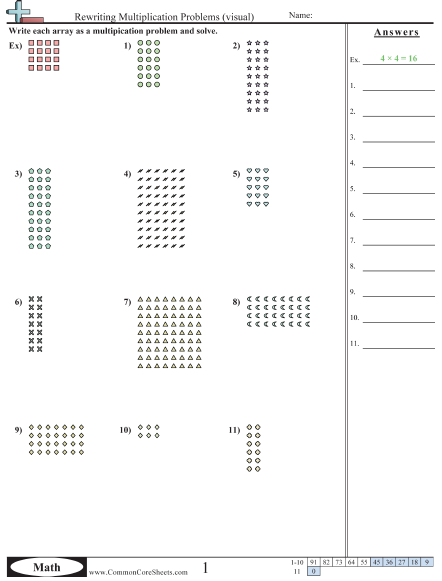 Common Core Multiplication Worksheets