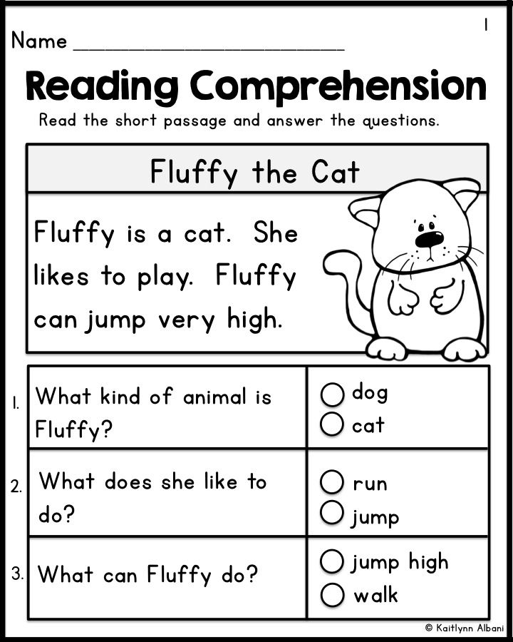 Comprehension Worksheets For Kindergarten Free Elegant