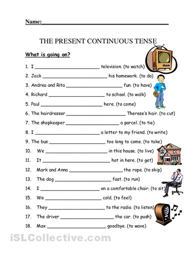Copy Of Present Continuous Tense