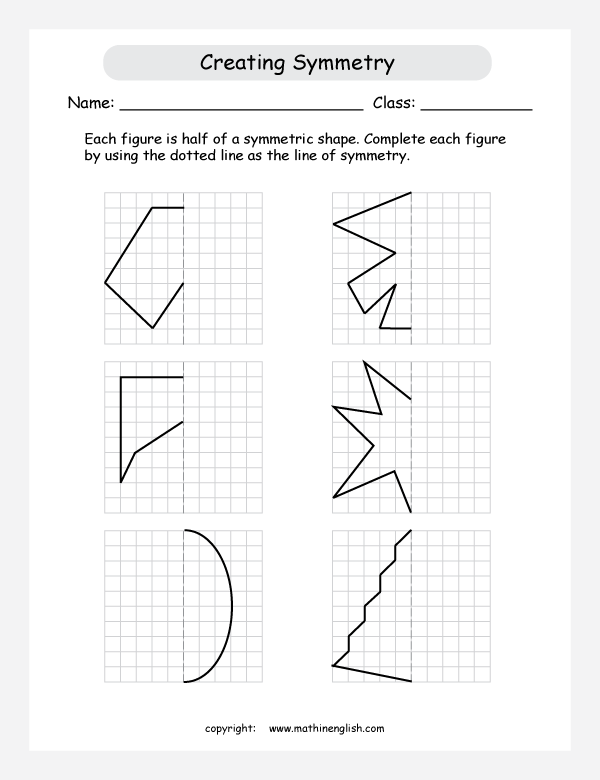 Symmetry Worksheets Grade 3