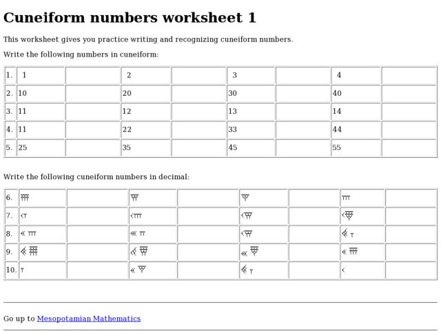 Cuneiform Activity Worksheet Worksheets For All