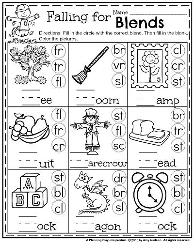 Cut And Paste Phonics Worksheets For First Grade