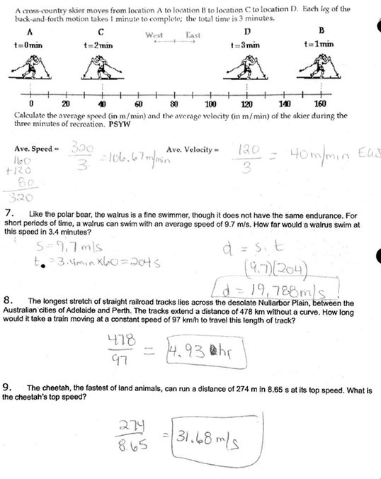 Displacement Velocity And Acceleration Worksheet Worksheets For