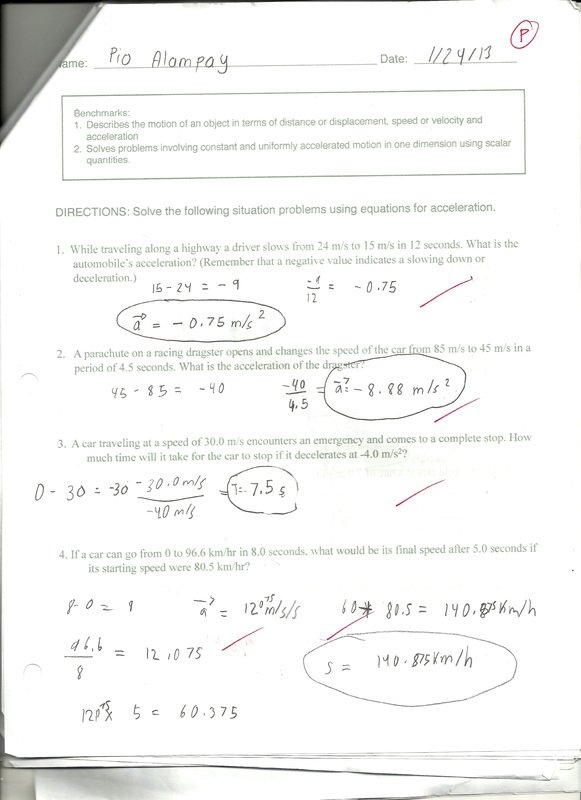 Distance And Displacement Worksheet Answers Distance And