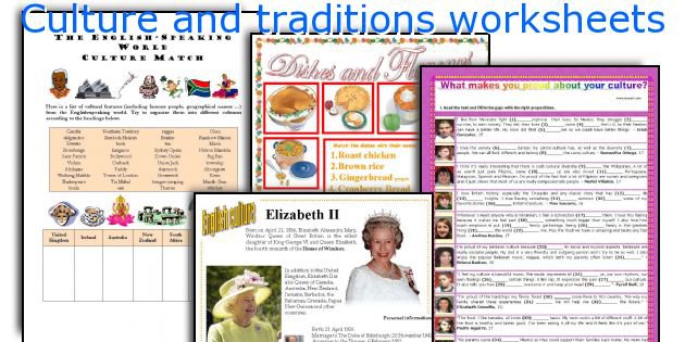 English Teaching Worksheets  Culture And Traditions