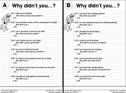 Free English Conversation Worksheets For Beginners