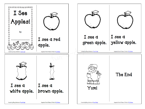 Free Printable Apple Emergent Reader For Preschoolers