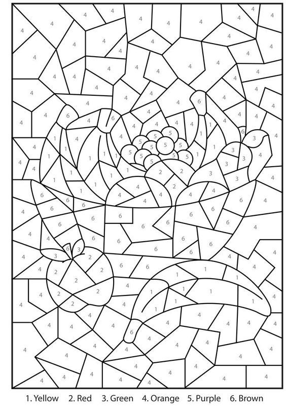 Free Printable Color By Number Coloring Pages For Adults