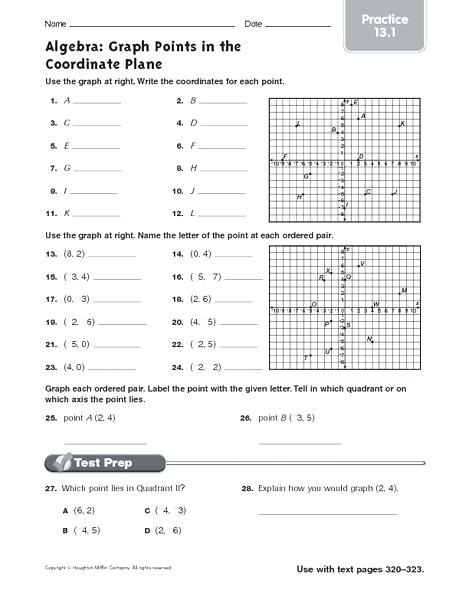 Free Printable Coordinate Graphing Worksheets Coordinate Graphing