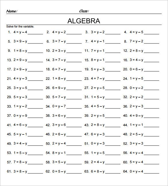 Free Worksheets Grade 7 Math