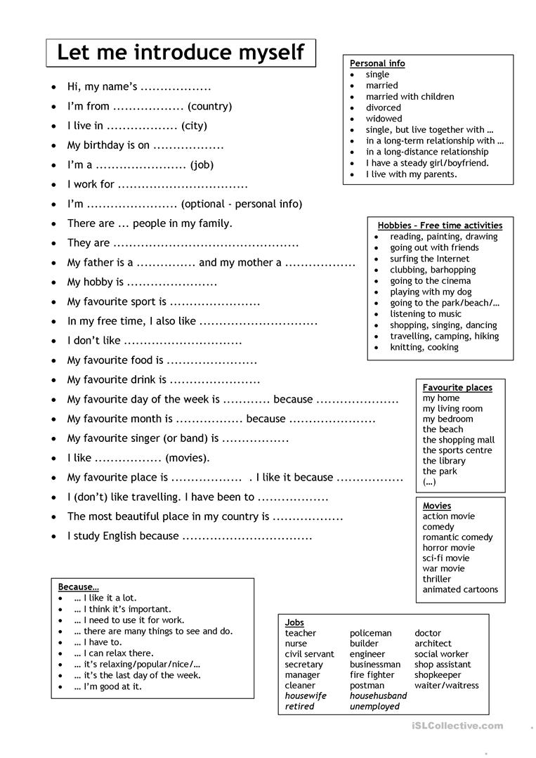 Getting To Know You Worksheet For Adults The Best Worksheets Image