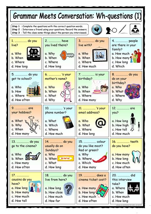 Grammar Meets Conversation  Wh