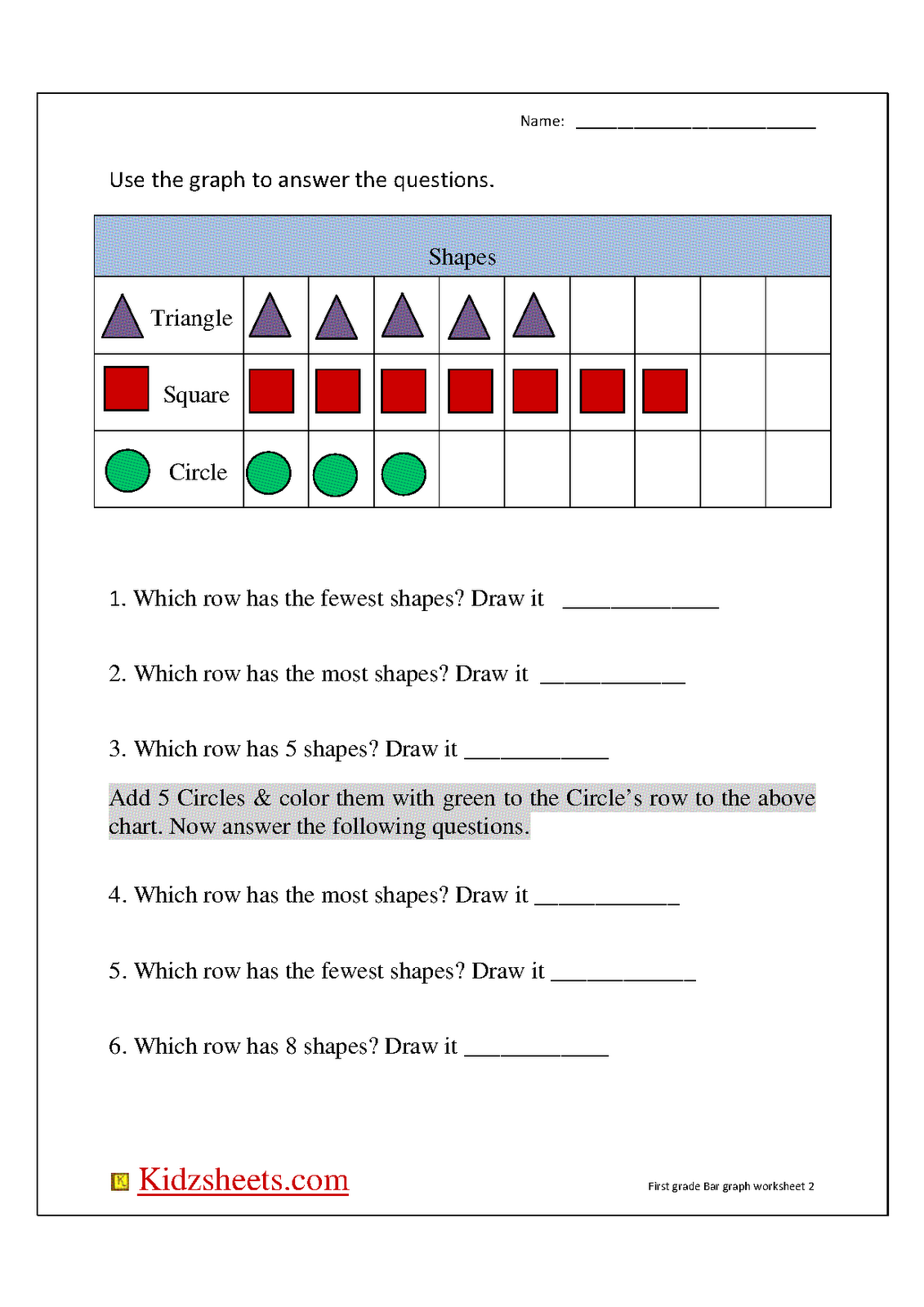 Graphing Worksheets For First Grade Free