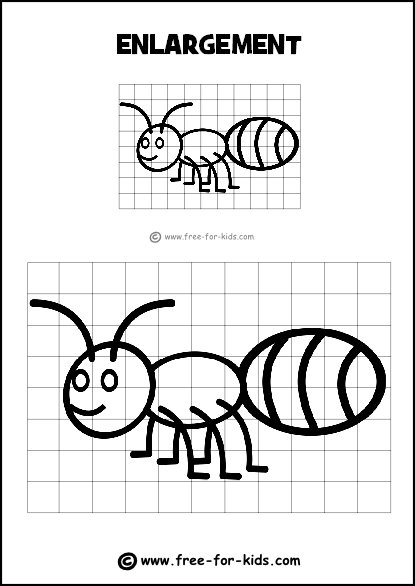 Grid Enlargement Worksheets For Kids