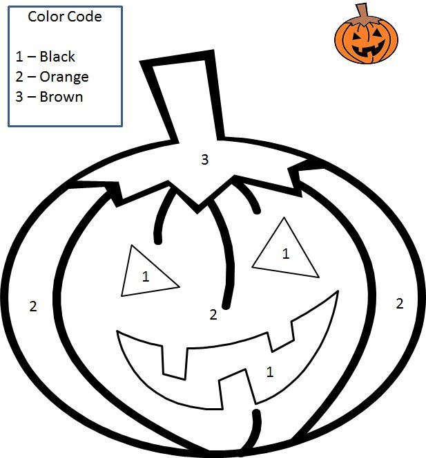 Halloween Color By Number Worksheets Printable Halloween Color