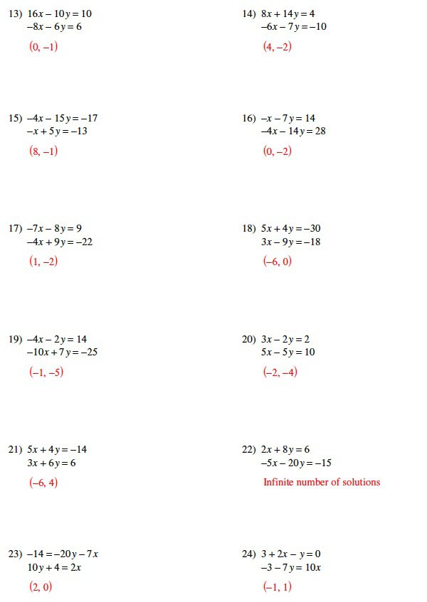 Inspirational Solving Systems Of Equations By Substitution