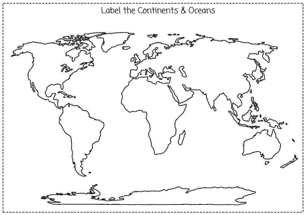 Label Continents And Oceans Worksheet The Best Worksheets Image