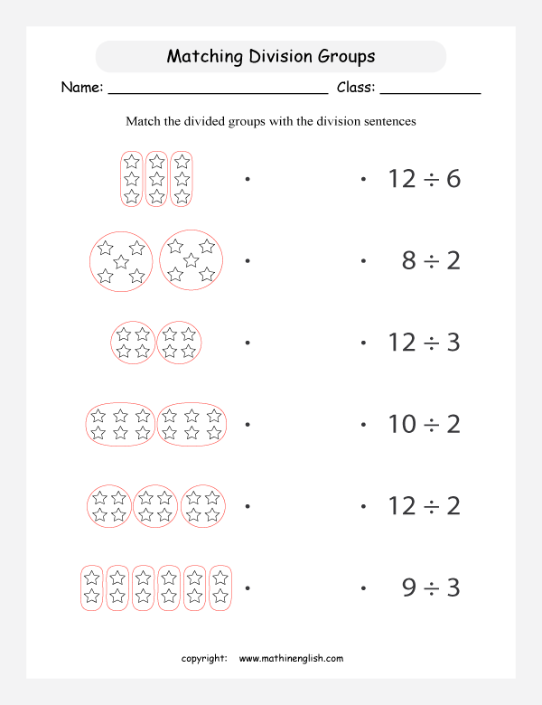 Match Groups With Division Sentences  Do You Really Understand