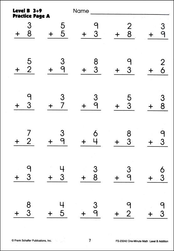 Math Minutes Worksheets Worksheets For All 1 Minute Math