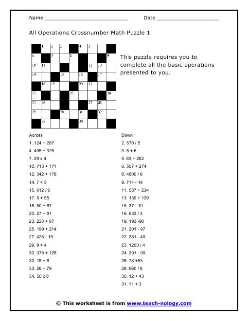 Math Puzzle Worksheets Math Puzzle Worksheets Homeschooldressage Math Puzzle Worksheets Math Puzzle Worksheets Homeschooldressage