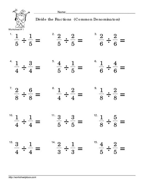 Multiplication And Division Of Fractions Worksheets Worksheets For