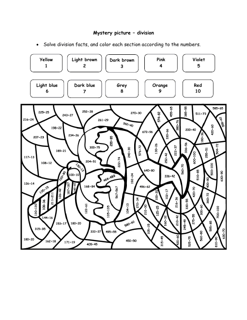 Multiplication Mystery Picture Worksheets Worksheets For All
