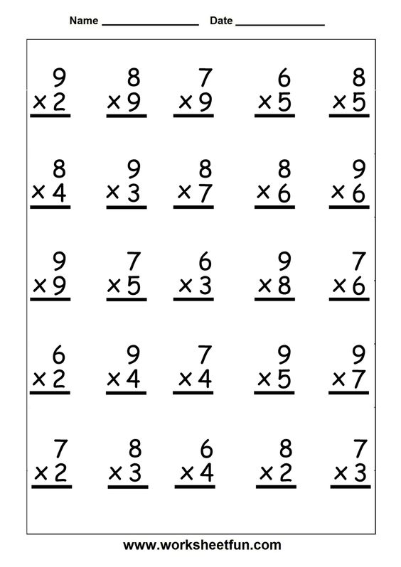 Multiplication Worksheets To Print  Worksheets  Kristawiltbank