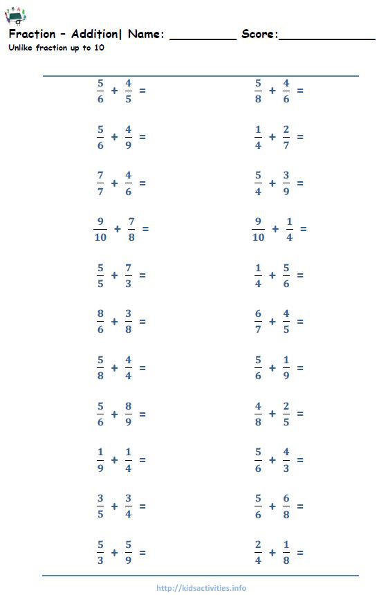 Multiplying Fractions Worksheet 5th Grade Worksheets For All