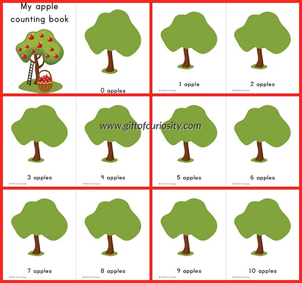 My Apple Counting Book {free Printable}