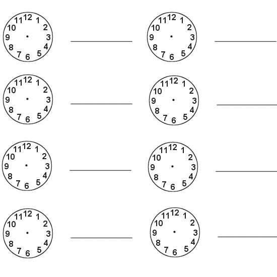 Number Names Worksheets Â» Blank Clock Faces