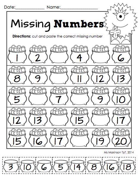 Numbers Worksheet Kindergarten Worksheets For All