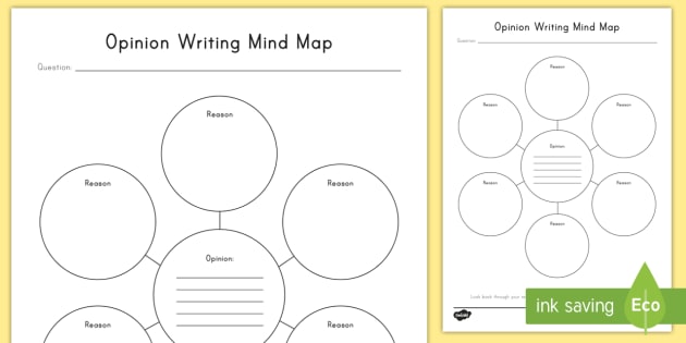 Opinion Writing Mind Map Worksheet   Activity Sheet
