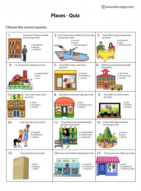 Places At School Worksheet Worksheets For All