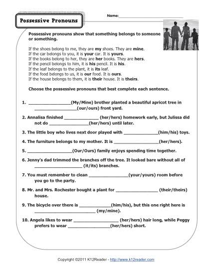 Possessive Nouns Worksheets 5th Grade | Free Worksheets Samples