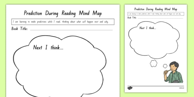 Prediction During Reading Mind Map Worksheet   Activity Sheet
