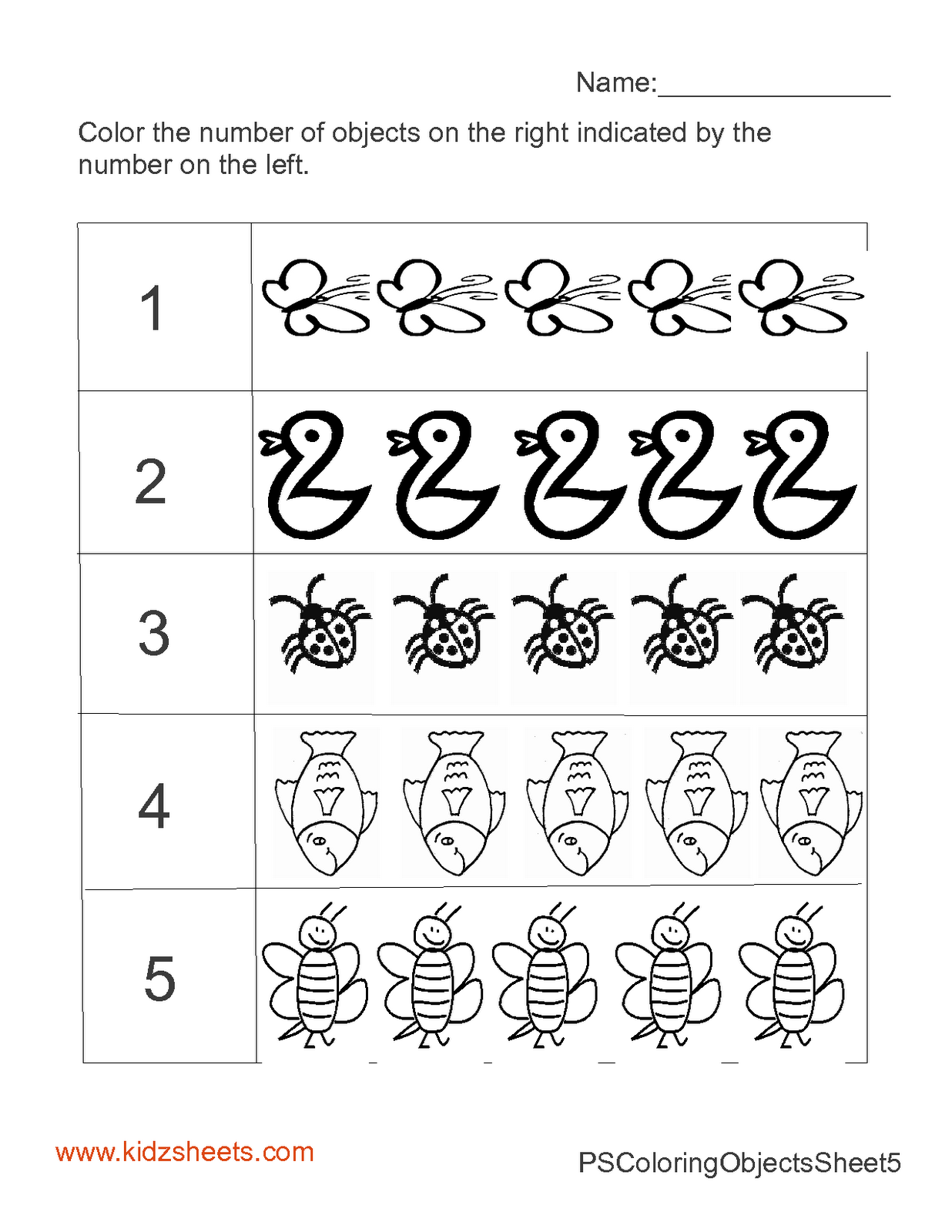 Preschool Number Worksheets Printable Free