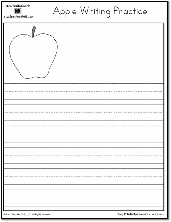 Printable Apple Writing Practice