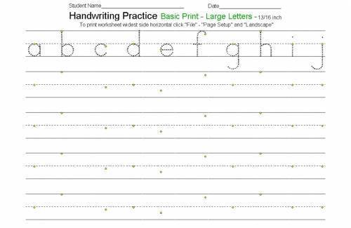 Printable Kindergarten Writing Worksheets