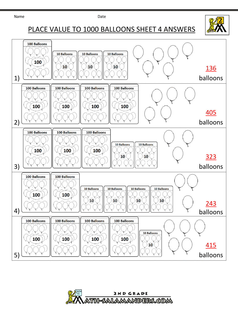 Printable Worksheet Place Value